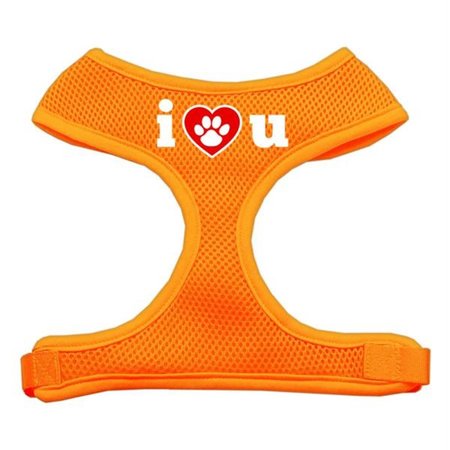 UNCONDITIONAL LOVE I Love U Soft Mesh Harnesses Orange Small UN908202
